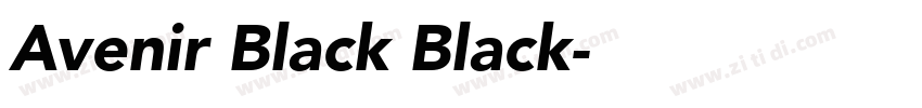Avenir Black Black字体转换